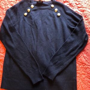 Elegant Black and Gold Crewneck Sweater